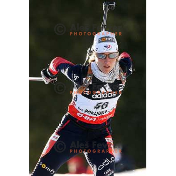 Delphine Peretto (FRA) at E.on Ruhrgas IBU World Cup biathlon race on 15 km 13.12.2007, Pokljuka, Slovenia. Photo by Ales Fevzer 