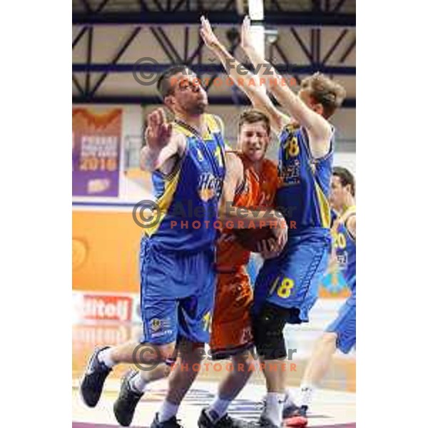 action during Nova KBM league basketball match between Helios Suns and Hopsi Polzela in Domzale Sports Hall, Slovenia on November 4, 2017
