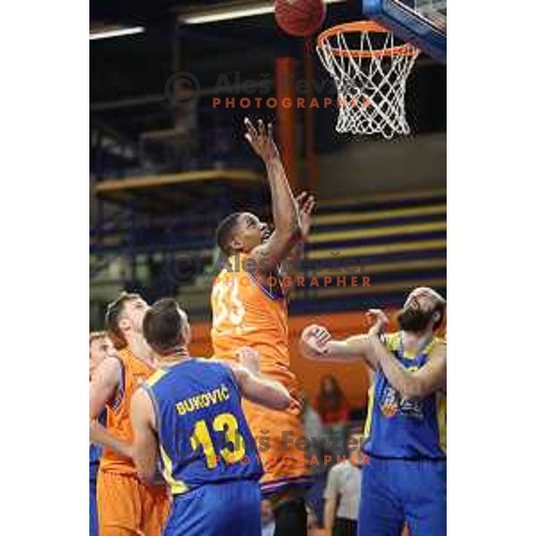 action during Nova KBM league basketball match between Helios Suns and Hopsi Polzela in Domzale Sports Hall, Slovenia on November 4, 2017