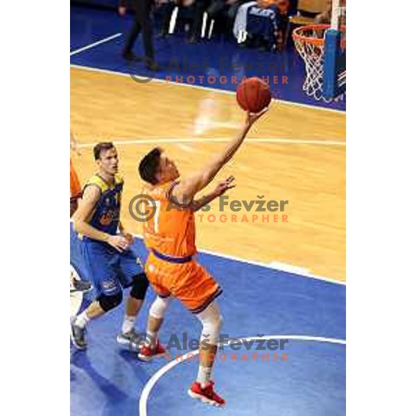action during Nova KBM league basketball match between Helios Suns and Hopsi Polzela in Domzale Sports Hall, Slovenia on November 4, 2017