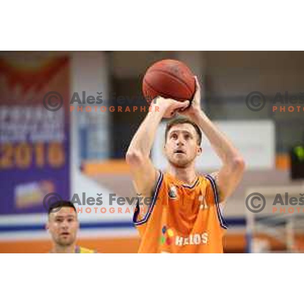 action during Nova KBM league basketball match between Helios Suns and Hopsi Polzela in Domzale Sports Hall, Slovenia on November 4, 2017
