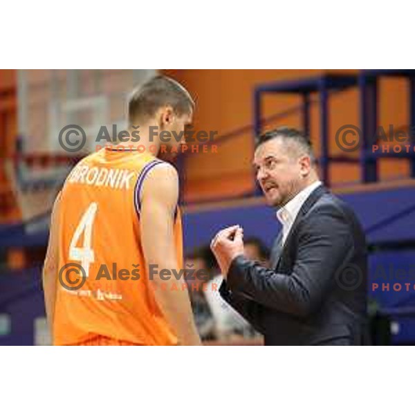 action during Nova KBM league basketball match between Helios Suns and Hopsi Polzela in Domzale Sports Hall, Slovenia on November 4, 2017