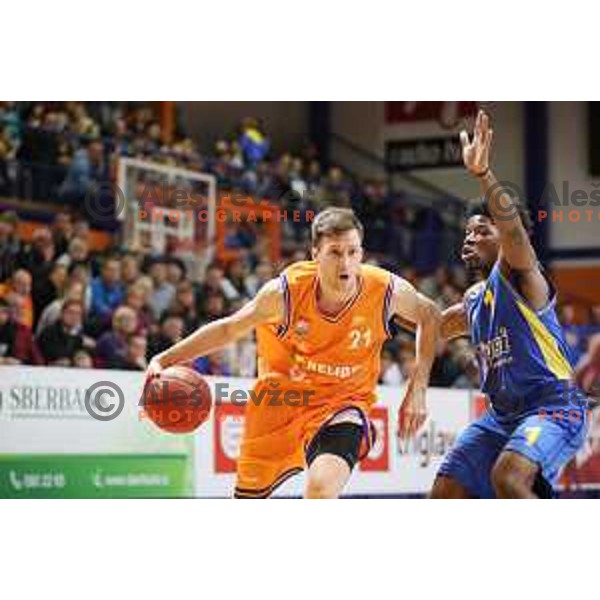 action during Nova KBM league basketball match between Helios Suns and Hopsi Polzela in Domzale Sports Hall, Slovenia on November 4, 2017