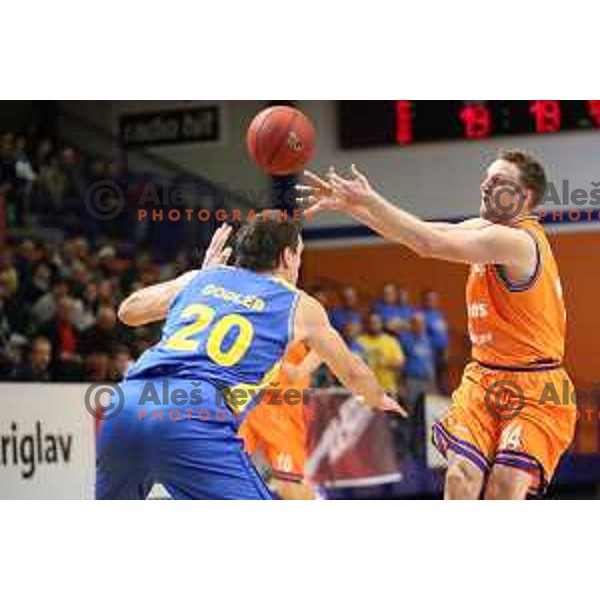 action during Nova KBM league basketball match between Helios Suns and Hopsi Polzela in Domzale Sports Hall, Slovenia on November 4, 2017