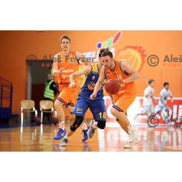 action during Nova KBM league basketball match between Helios Suns and Hopsi Polzela in Domzale Sports Hall, Slovenia on November 4, 2017