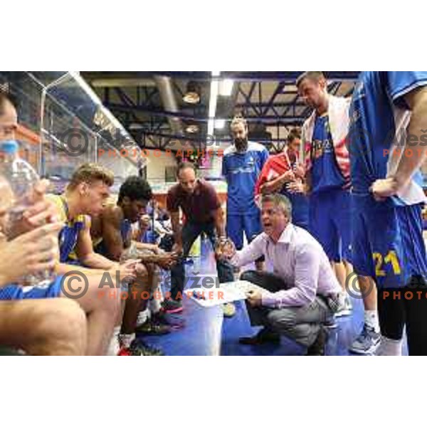 action during Nova KBM league basketball match between Helios Suns and Hopsi Polzela in Domzale Sports Hall, Slovenia on November 4, 2017
