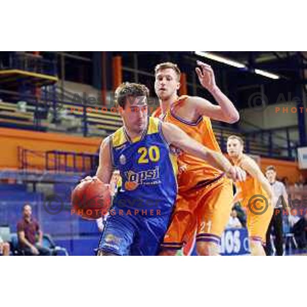 action during Nova KBM league basketball match between Helios Suns and Hopsi Polzela in Domzale Sports Hall, Slovenia on November 4, 2017