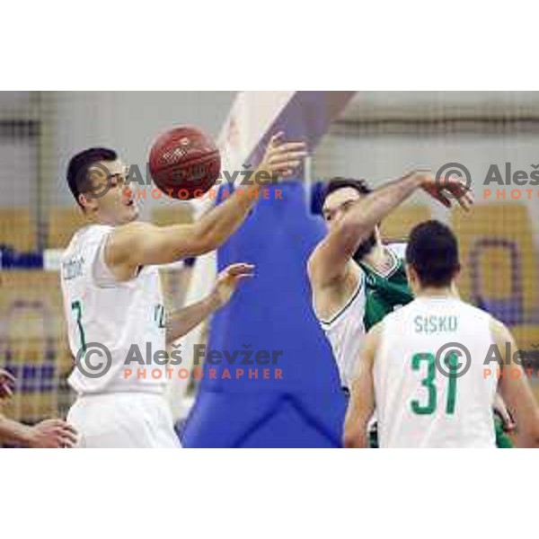 action during Nova KBM league basketball match between Ilirija and Krka in Tivoli Hall, Ljubljana, Slovenia on November 4, 2017