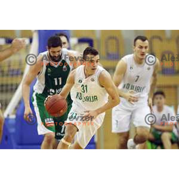 action during Nova KBM league basketball match between Ilirija and Krka in Tivoli Hall, Ljubljana, Slovenia on November 4, 2017