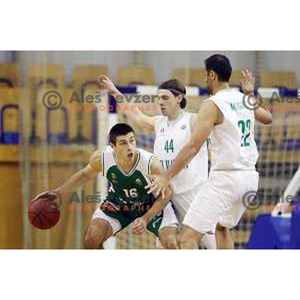 action during Nova KBM league basketball match between Ilirija and Krka in Tivoli Hall, Ljubljana, Slovenia on November 4, 2017
