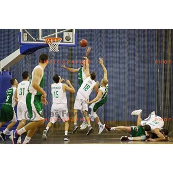 action during Nova KBM league basketball match between Ilirija and Krka in Tivoli Hall, Ljubljana, Slovenia on November 4, 2017