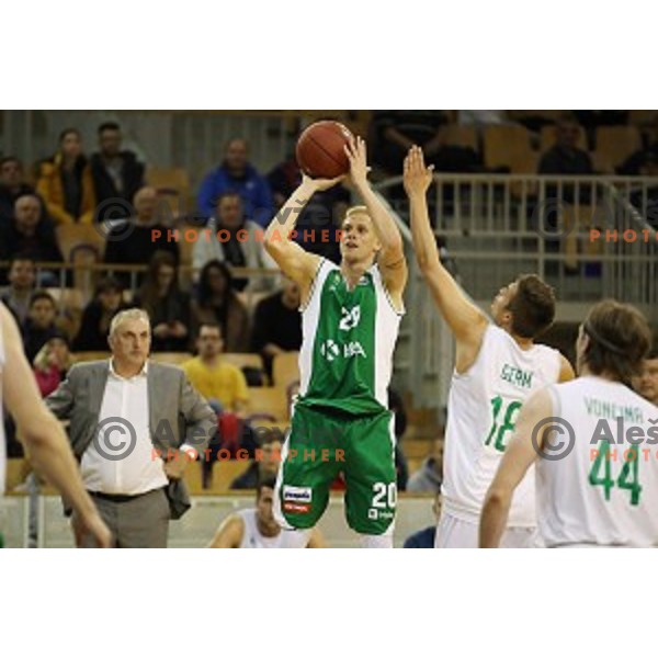 action during Nova KBM league basketball match between Ilirija and Krka in Tivoli Hall, Ljubljana, Slovenia on November 4, 2017