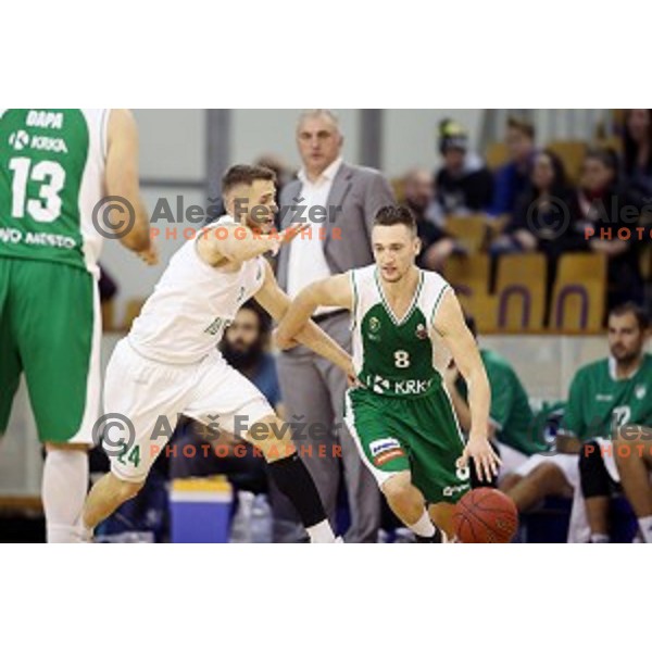 action during Nova KBM league basketball match between Ilirija and Krka in Tivoli Hall, Ljubljana, Slovenia on November 4, 2017