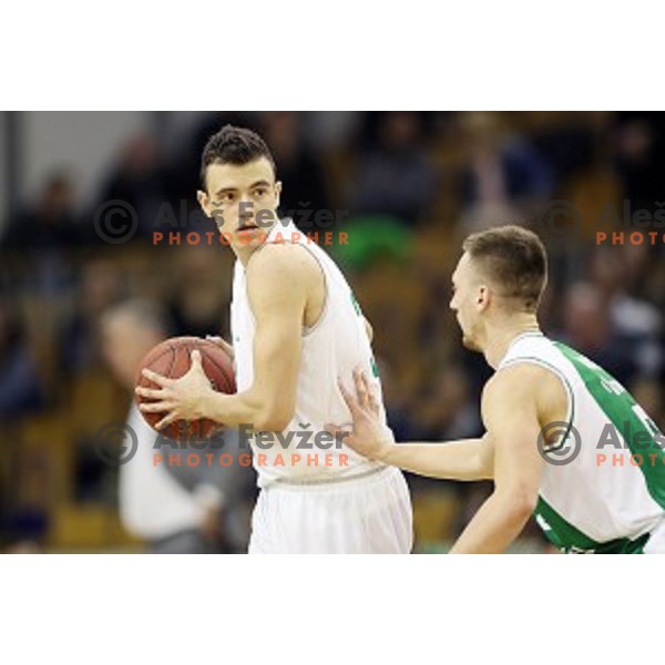 action during Nova KBM league basketball match between Ilirija and Krka in Tivoli Hall, Ljubljana, Slovenia on November 4, 2017