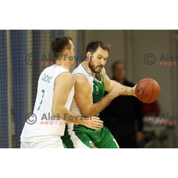 action during Nova KBM league basketball match between Ilirija and Krka in Tivoli Hall, Ljubljana, Slovenia on November 4, 2017