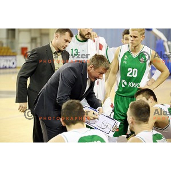 action during Nova KBM league basketball match between Ilirija and Krka in Tivoli Hall, Ljubljana, Slovenia on November 4, 2017