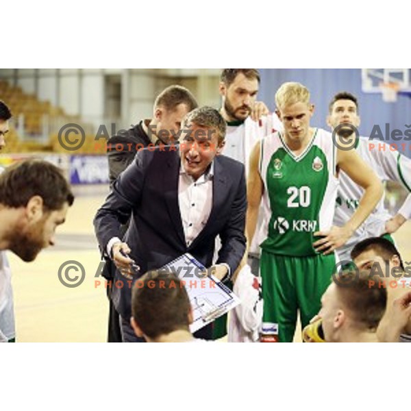 action during Nova KBM league basketball match between Ilirija and Krka in Tivoli Hall, Ljubljana, Slovenia on November 4, 2017