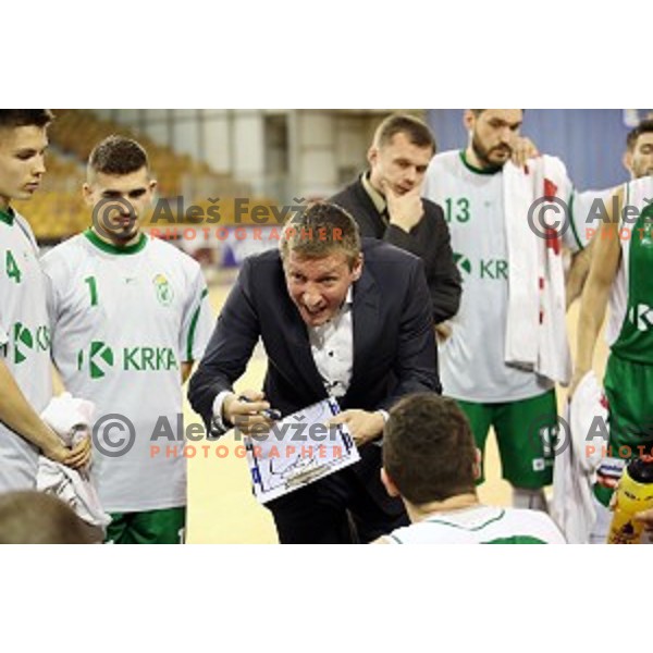 action during Nova KBM league basketball match between Ilirija and Krka in Tivoli Hall, Ljubljana, Slovenia on November 4, 2017