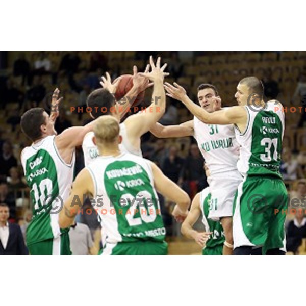 action during Nova KBM league basketball match between Ilirija and Krka in Tivoli Hall, Ljubljana, Slovenia on November 4, 2017