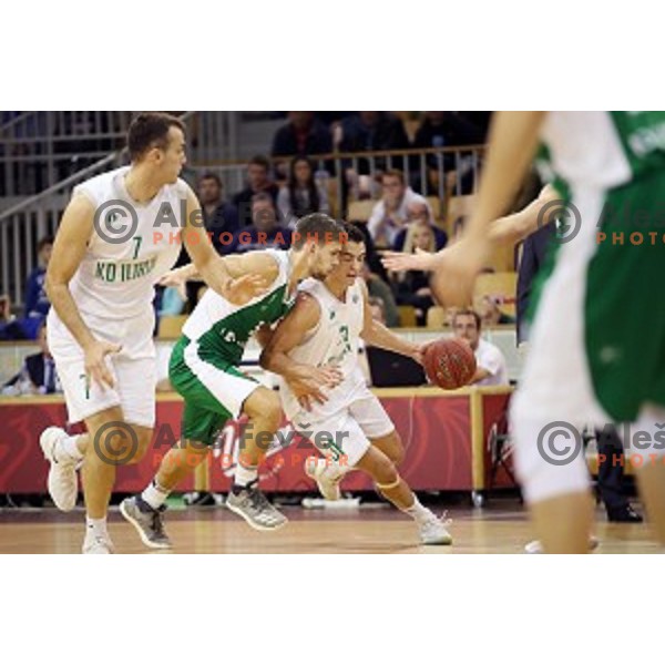 action during Nova KBM league basketball match between Ilirija and Krka in Tivoli Hall, Ljubljana, Slovenia on November 4, 2017