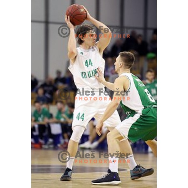action during Nova KBM league basketball match between Ilirija and Krka in Tivoli Hall, Ljubljana, Slovenia on November 4, 2017