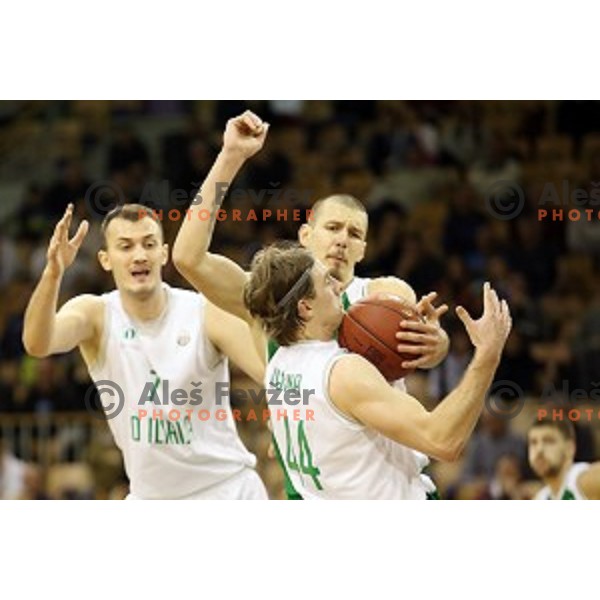 action during Nova KBM league basketball match between Ilirija and Krka in Tivoli Hall, Ljubljana, Slovenia on November 4, 2017