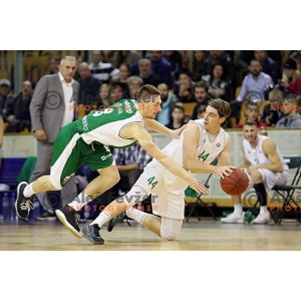 action during Nova KBM league basketball match between Ilirija and Krka in Tivoli Hall, Ljubljana, Slovenia on November 4, 2017