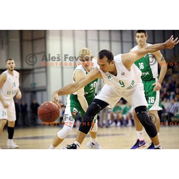 action during Nova KBM league basketball match between Ilirija and Krka in Tivoli Hall, Ljubljana, Slovenia on November 4, 2017