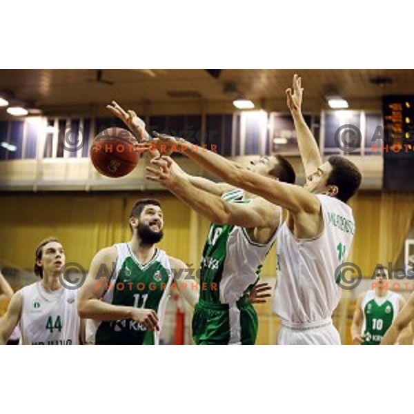 action during Nova KBM league basketball match between Ilirija and Krka in Tivoli Hall, Ljubljana, Slovenia on November 4, 2017