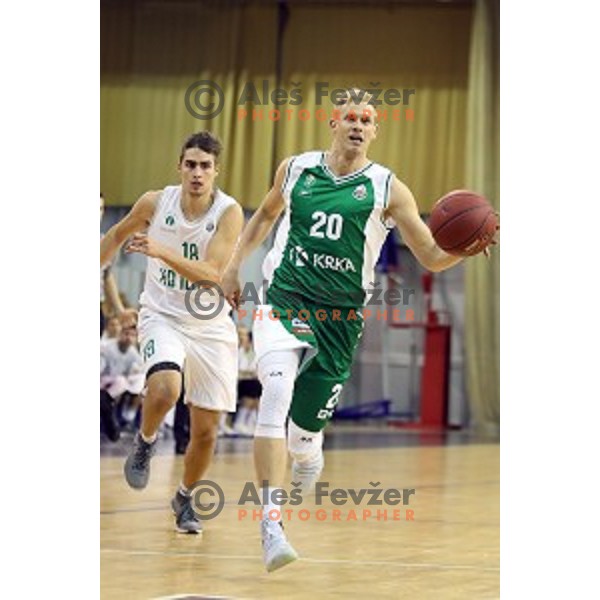 action during Nova KBM league basketball match between Ilirija and Krka in Tivoli Hall, Ljubljana, Slovenia on November 4, 2017