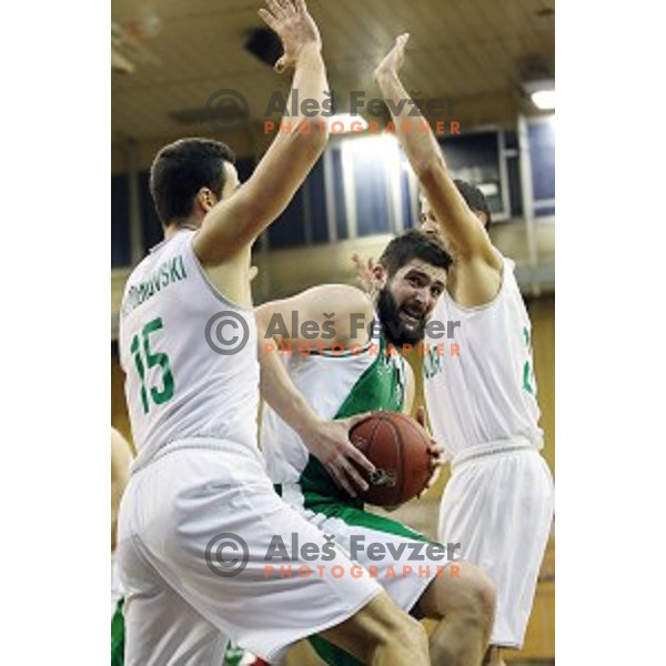 action during Nova KBM league basketball match between Ilirija and Krka in Tivoli Hall, Ljubljana, Slovenia on November 4, 2017