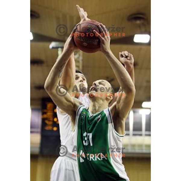 action during Nova KBM league basketball match between Ilirija and Krka in Tivoli Hall, Ljubljana, Slovenia on November 4, 2017