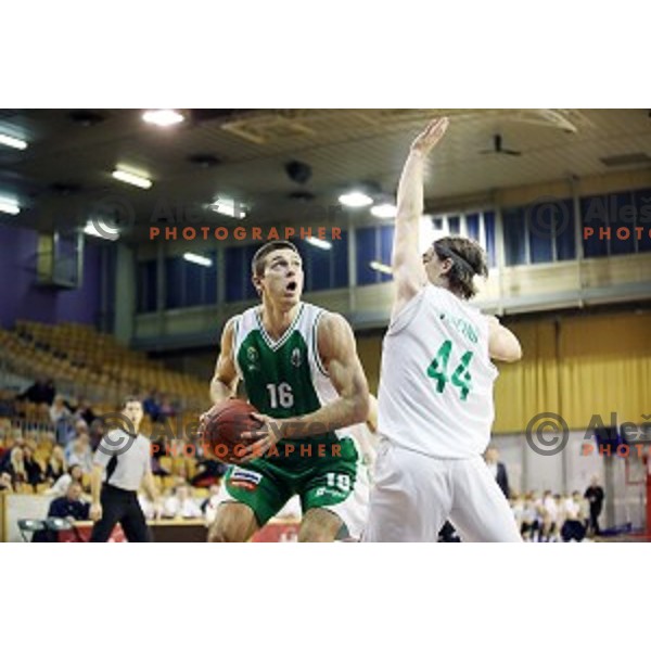 action during Nova KBM league basketball match between Ilirija and Krka in Tivoli Hall, Ljubljana, Slovenia on November 4, 2017