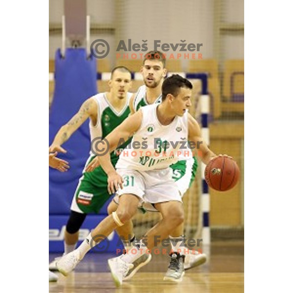 action during Nova KBM league basketball match between Ilirija and Krka in Tivoli Hall, Ljubljana, Slovenia on November 4, 2017