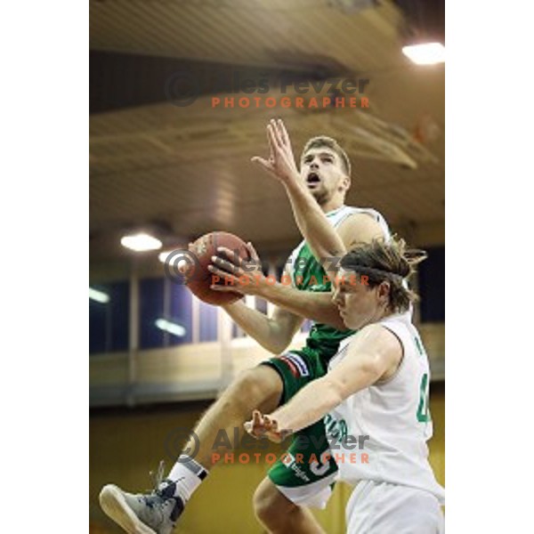 action during Nova KBM league basketball match between Ilirija and Krka in Tivoli Hall, Ljubljana, Slovenia on November 4, 2017