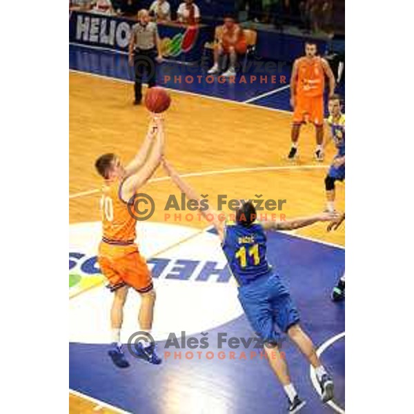 action during Nova KBM league basketball match between Helios Suns and Hopsi Polzela in Domzale Sports Hall, Slovenia on November 4, 2017