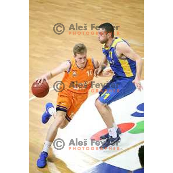 action during Nova KBM league basketball match between Helios Suns and Hopsi Polzela in Domzale Sports Hall, Slovenia on November 4, 2017