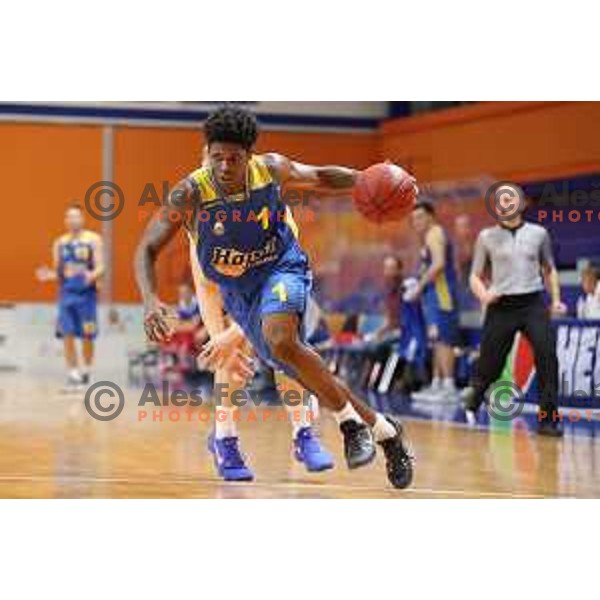 action during Nova KBM league basketball match between Helios Suns and Hopsi Polzela in Domzale Sports Hall, Slovenia on November 4, 2017
