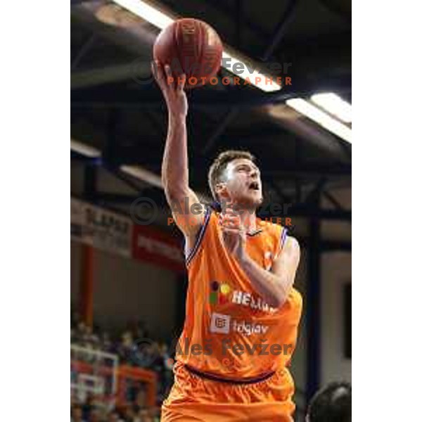 action during Nova KBM league basketball match between Helios Suns and Hopsi Polzela in Domzale Sports Hall, Slovenia on November 4, 2017
