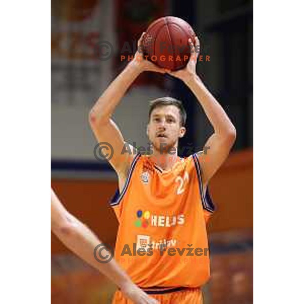 action during Nova KBM league basketball match between Helios Suns and Hopsi Polzela in Domzale Sports Hall, Slovenia on November 4, 2017