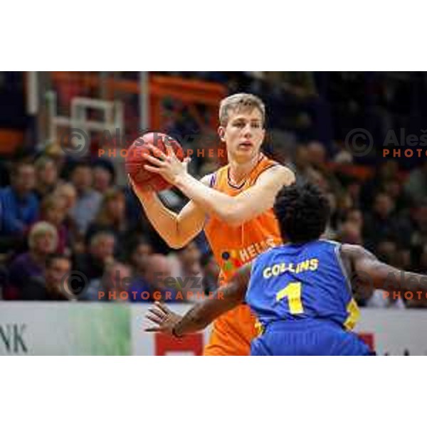 action during Nova KBM league basketball match between Helios Suns and Hopsi Polzela in Domzale Sports Hall, Slovenia on November 4, 2017