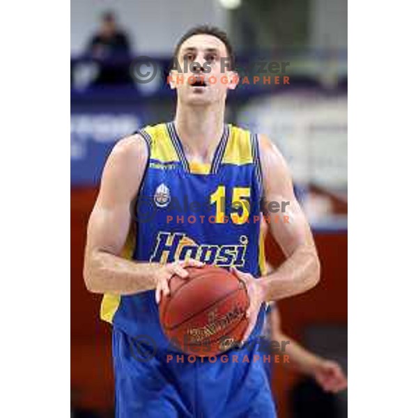 action during Nova KBM league basketball match between Helios Suns and Hopsi Polzela in Domzale Sports Hall, Slovenia on November 4, 2017
