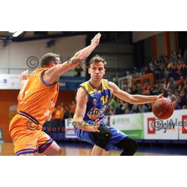 action during Nova KBM league basketball match between Helios Suns and Hopsi Polzela in Domzale Sports Hall, Slovenia on November 4, 2017