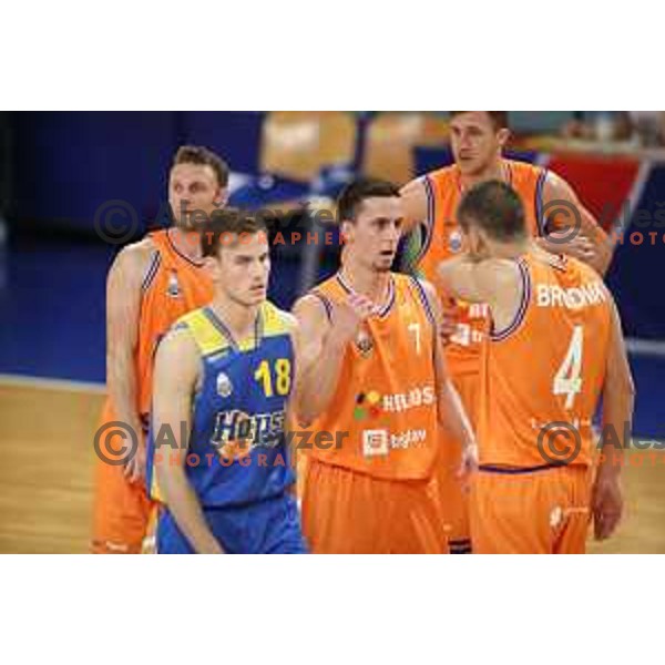 action during Nova KBM league basketball match between Helios Suns and Hopsi Polzela in Domzale Sports Hall, Slovenia on November 4, 2017