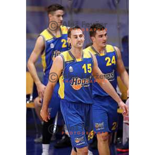 action during Nova KBM league basketball match between Helios Suns and Hopsi Polzela in Domzale Sports Hall, Slovenia on November 4, 2017