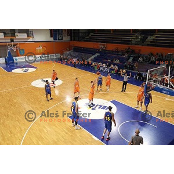 action during Nova KBM league basketball match between Helios Suns and Hopsi Polzela in Domzale Sports Hall, Slovenia on November 4, 2017