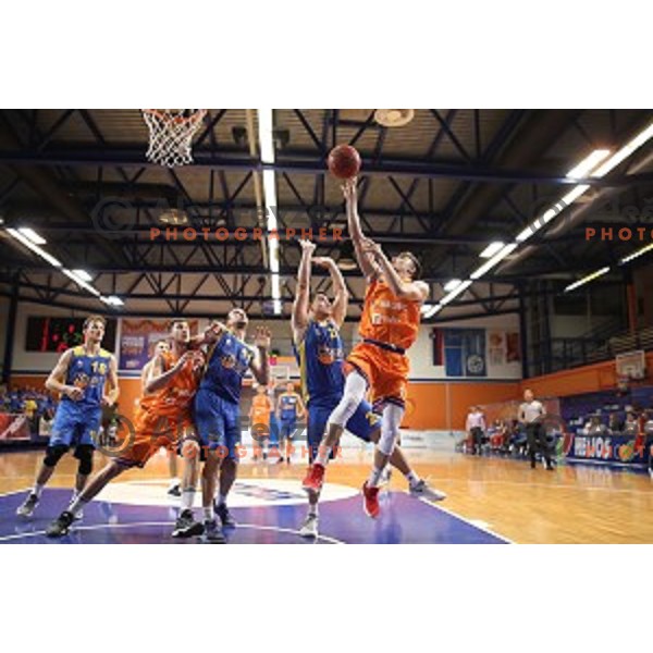action during Nova KBM league basketball match between Helios Suns and Hopsi Polzela in Domzale Sports Hall, Slovenia on November 4, 2017