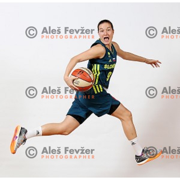 Nika Baric of Slovenia Women\'s basketball team during photo shooting in hotel Thermana, Lasko, Slovenia on November 7, 2017