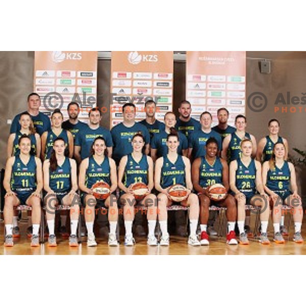 Slovenia Women\'s basketball team during photo shooting in hotel Thermana, Lasko, Slovenia on November 7, 2017