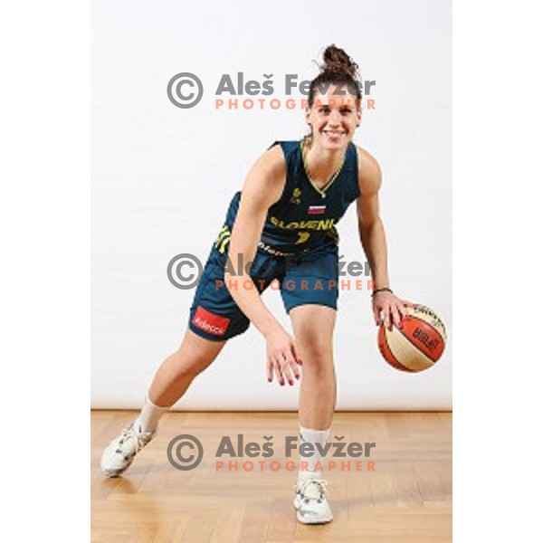 Eva Lisec of Slovenia Women\'s basketball team during photo shooting in hotel Thermana, Lasko, Slovenia on November 7, 2017